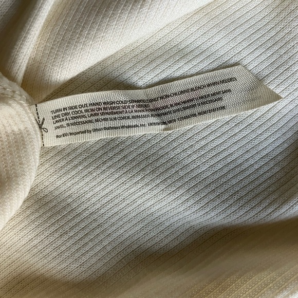 NWT🔖 FREE PEOPLE Intimately Do It Right Bodysuit Ivory Collar Women’s M - Picture 9 of 10